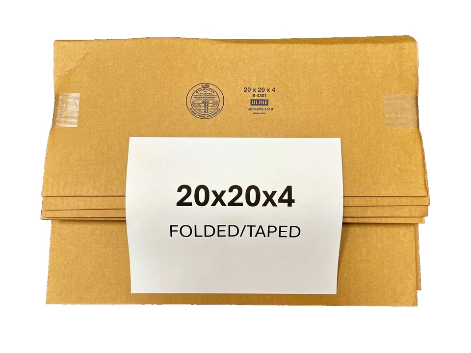 20" x 20" x 4" CARDBOARD BOX - 200 lb - SINGLE BOX - Image 4 of 4
