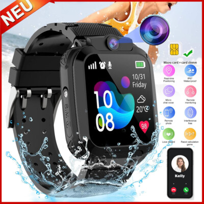 Kinder Telefonuhr Smartwatch ,LBS Uhr SOS-SIM Wasserdicht Kids Armbanduhr-Q13