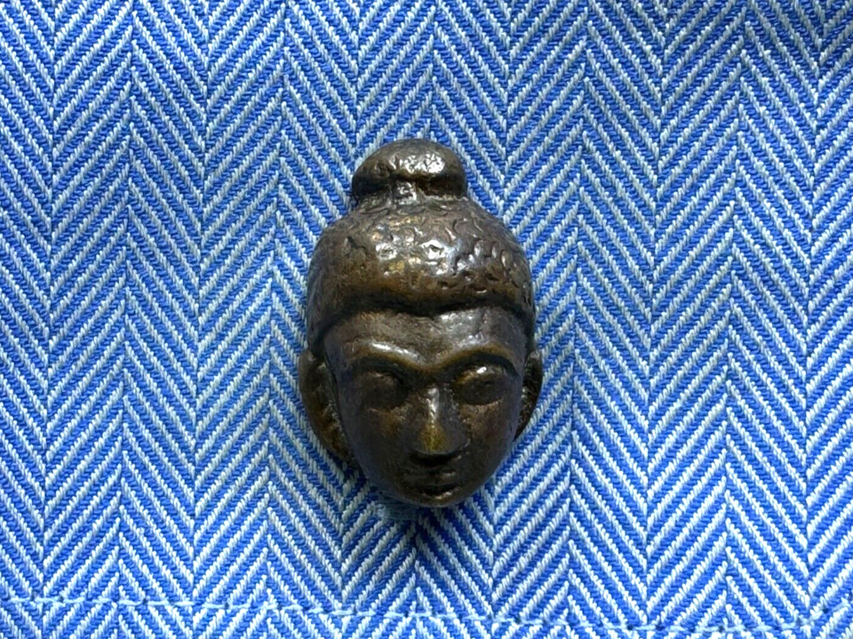 Vintage Figural Buddha Head Bronze Plated Cuff Links eBay