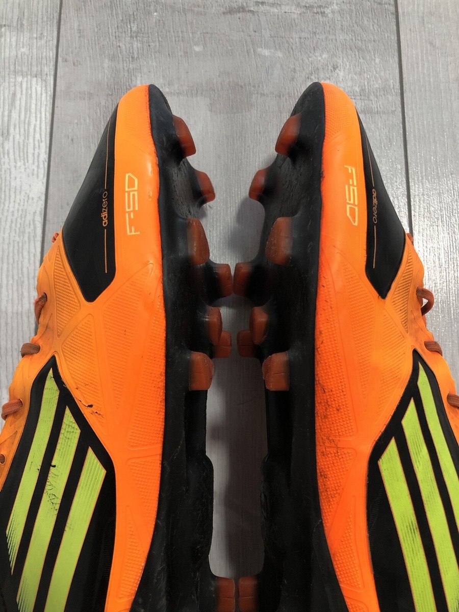 Adidas F50 Adizero Orange Black Soccer Cleats Boots Rare US10 1/2