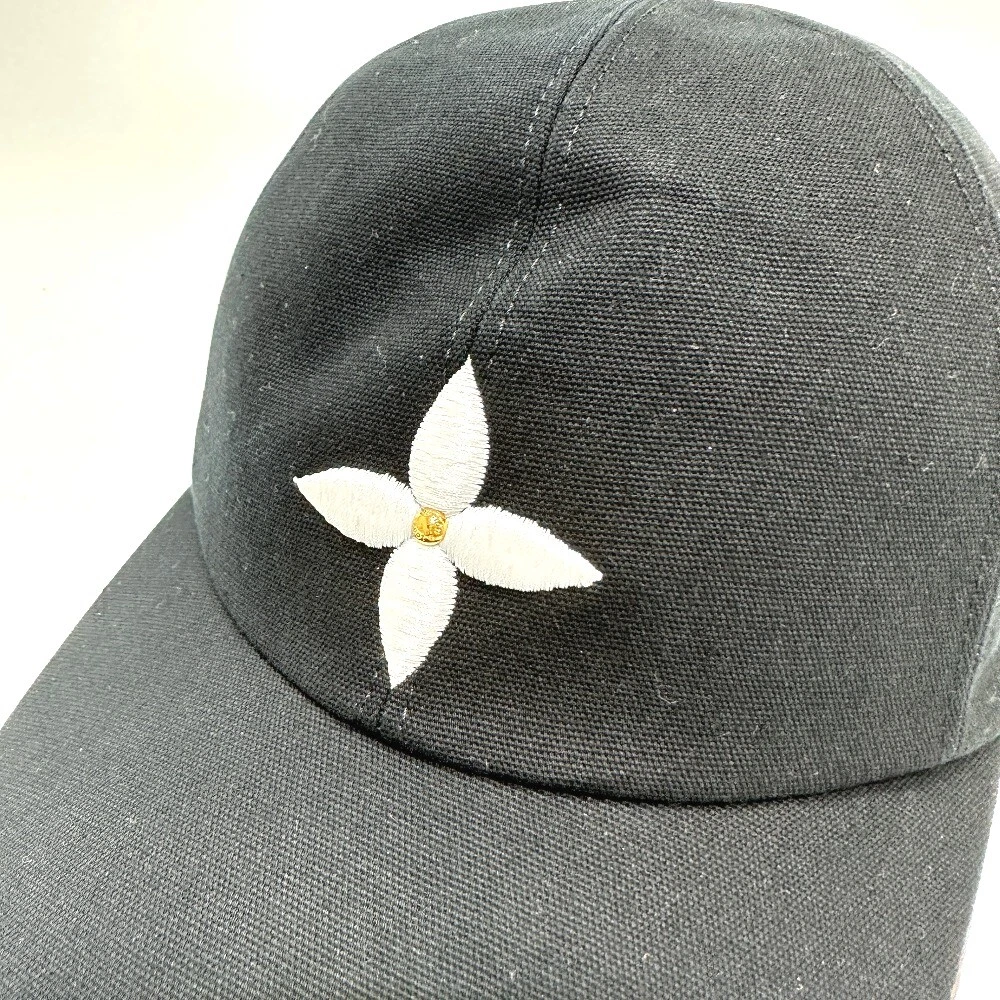 LOUIS VUITTON（LV） Cappellino LOUIS VUITTON M76947 gioco ricamo floreale cotone seta marrone
