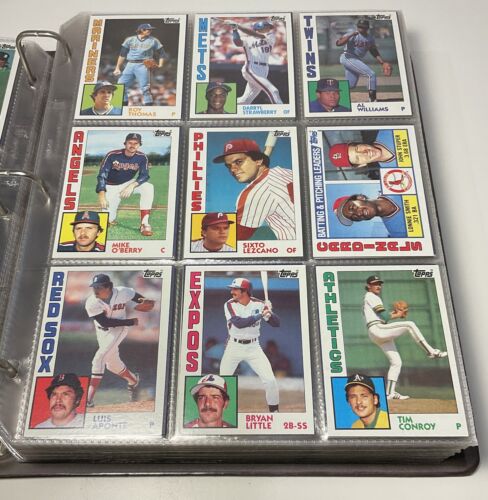 Juego completo Topps 1984 en carpeta (792) Don Matttingly, Strawberry RCs NMMT-MT - Imagen 2 de 3