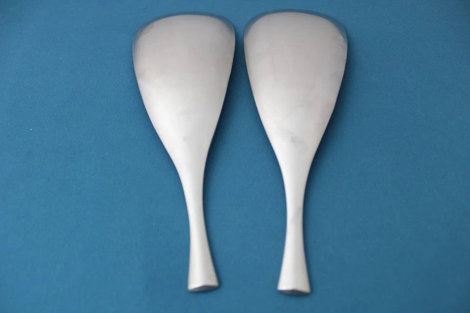 Cuchara tenedor para servir sólida 2 piezas Dansk ODIN acero inoxidable satinado Alemania 8 3/4" Foto 4 de 4