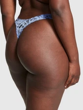 Victoria's Secret PINK - M Smooth Cotton Thong Panty - Blue Ice Cream - Medium