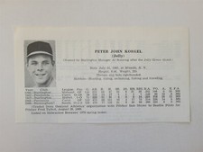 Pete Koegel Birmingham A's 1970 Sporting News Panel