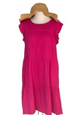 J Crew Pink Cottage Core Spring Travel Dress With Pockets Size 2