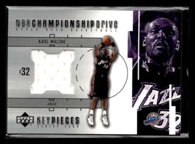 2002-03 Upper Deck Championship Drive Karl Malone Key Pieces Game Used FX954