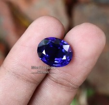 7-8 CT AAA Flawless Natural Ceylon Blue Sapphire Loose Oval Cut Gemstone