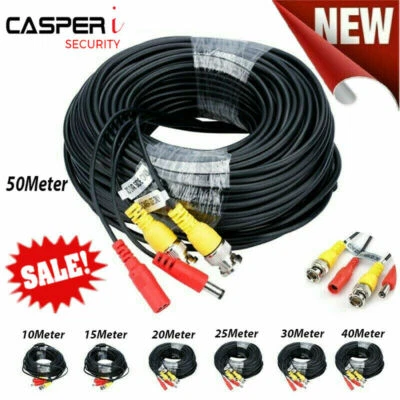 BNC DC Power Lead CCTV Security Camera DVR Video Camera Extension Cable 5M -40M