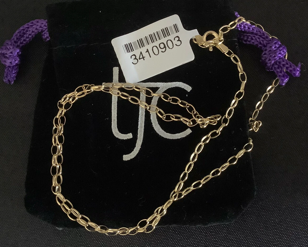 TJC Belcher Chain Necklace Yellow Gold Plated Sterling Silver 925