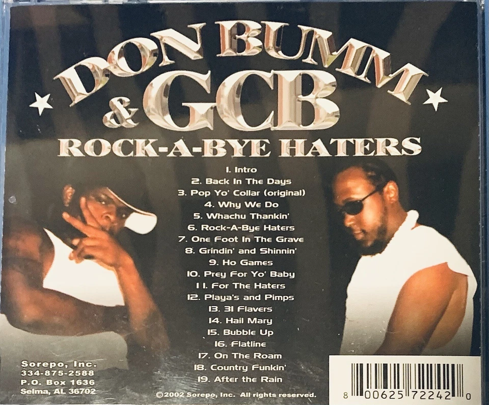 DON BUMM & GCB / Rock-A-Bye Haters  2002  Alabama G-Funk GANGSTA RAP  G-RAP rare Foto 2 de 3