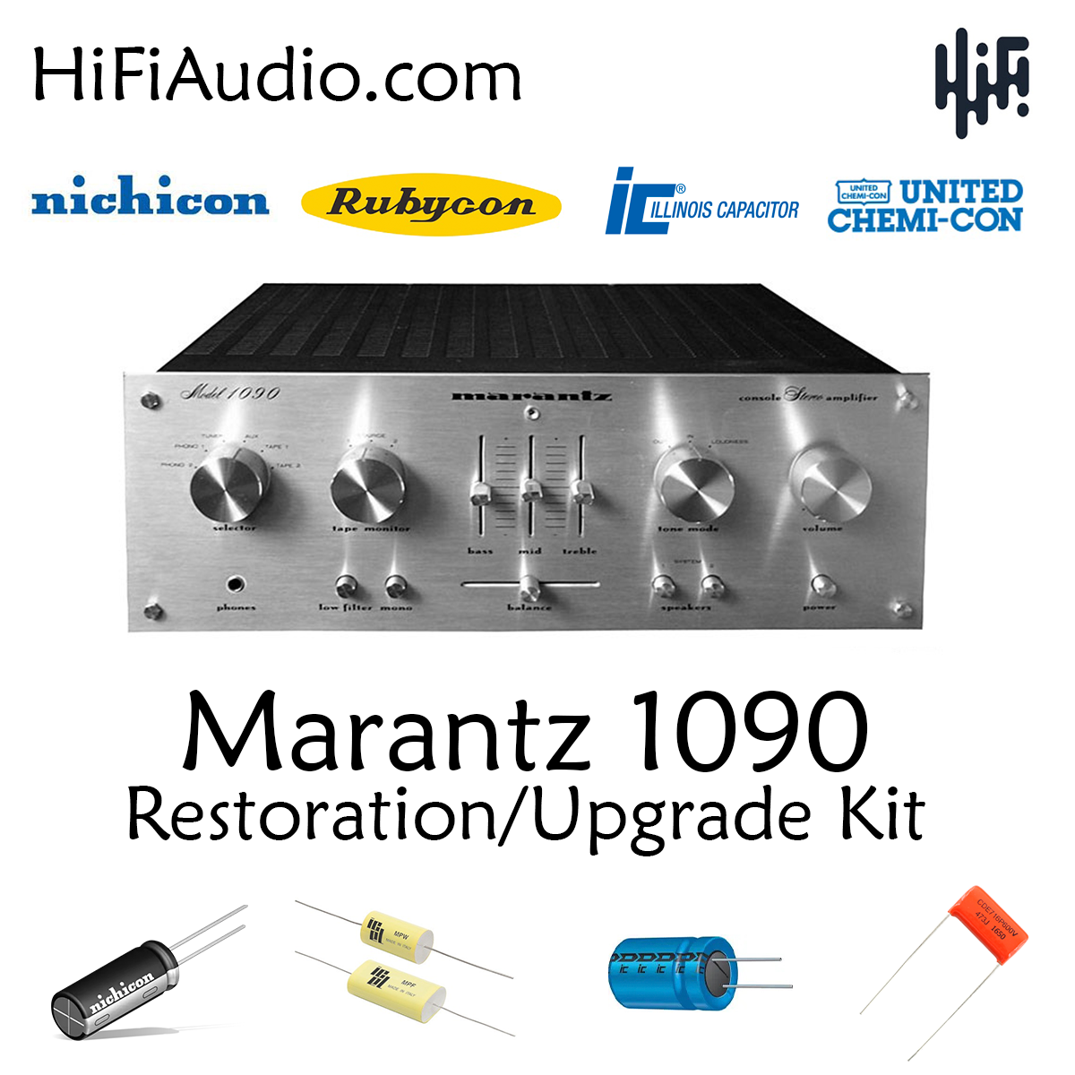 Complete Marantz 1090 Amplifier Rebuild Kit – High-Quality