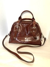 Nwt Nordstrom Genuine Leather Brown Croc Purse Msrp $198