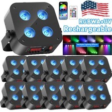 RGBWA UV 4 LED PAR Stage Light Rechargeable Battery DJ Light Wireless APP DMX