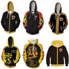 The Karate Kid Cobra Kai 3D Hoodies Anime Cosplay Sweatshirts Jackets Coats