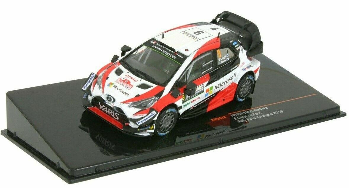 Toyota Yaris WRC N°9 Rallye Sardaigne 2018 Réplique de Collection en Métal Injecté