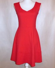 Cynthia Rowley Women's Summer Sleeveless Fit Flare Stretch Dress Poppy Red Sz XS