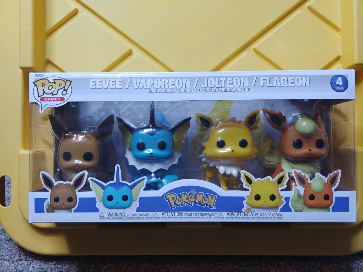 Funko Pop Pack Pokemon Eevee Vaporeon Jolteon Flareon NEW Sealed