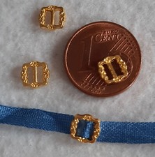 4 Mini-Schnallen / Slider, Metall, verspielte Mode im Puppenhaus, Farbwahl