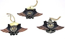 US NAVY Christmas Ornaments Eagle Wings New Resin 6x3 1/2 inches