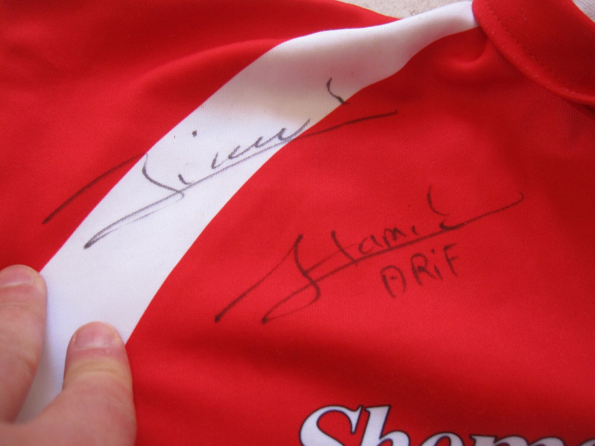 Maillot rugby F.C.A AUCH GERS porté n°19 SHEMSY LNR moulant shirt rouge XXL