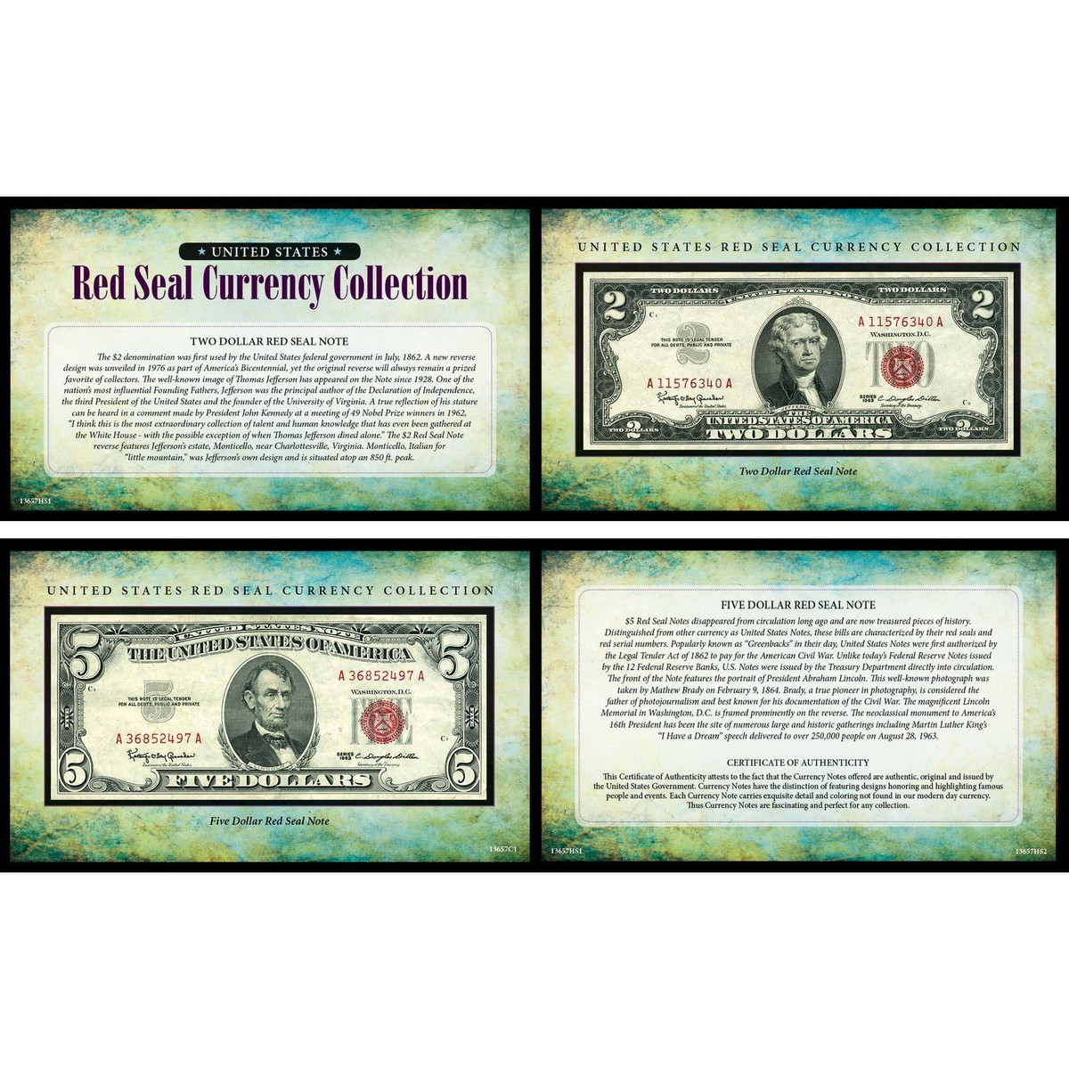 アメリカ硬貨　バンクシー NEW American Coin Treasures U.S. Red Seal Note Currency Collection