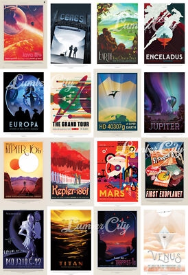 NASA JPL Space Tourism Posters Prints 16'' x 24'' or 24'' x 36'' Full Set Available