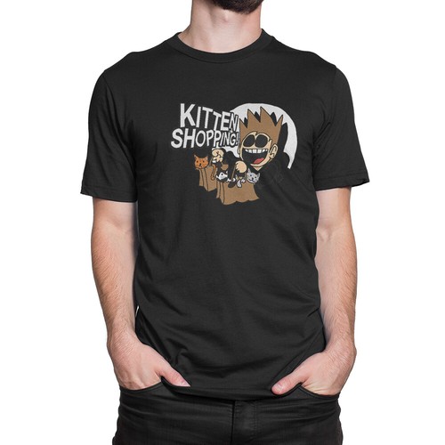 Eddsworld Kitten Shopping Men's Black T 