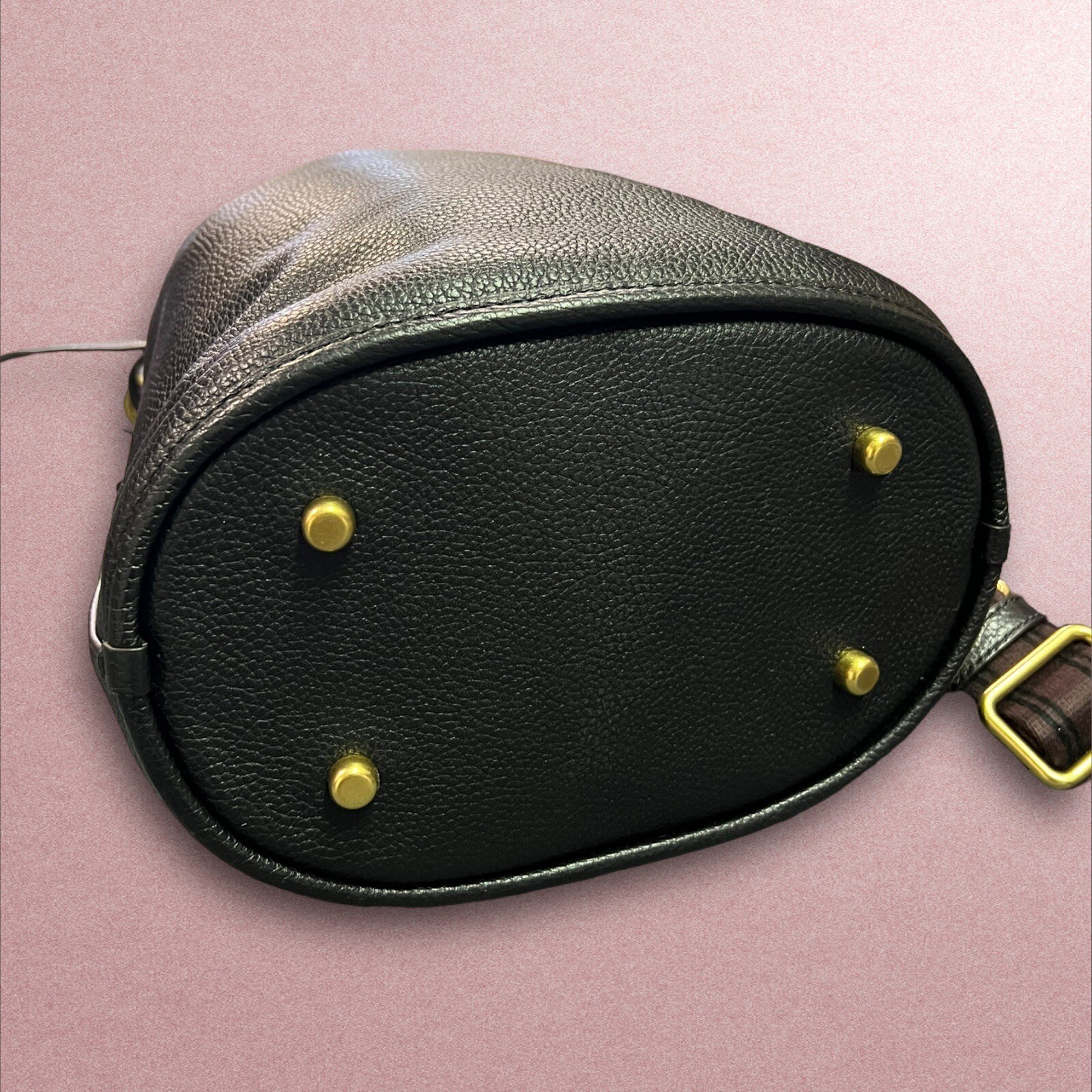 Coach Field Bucket Bag Purse In Colorblock Leather With Badge Black