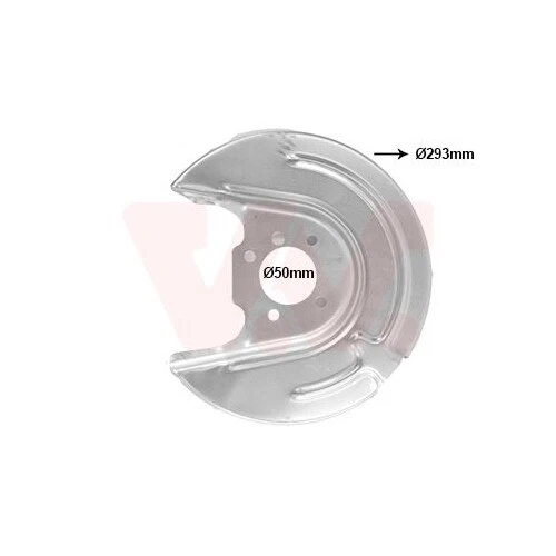 1x Spritzblech, Bremsscheibe VAN WEZEL 5766374 passend für AUDI 