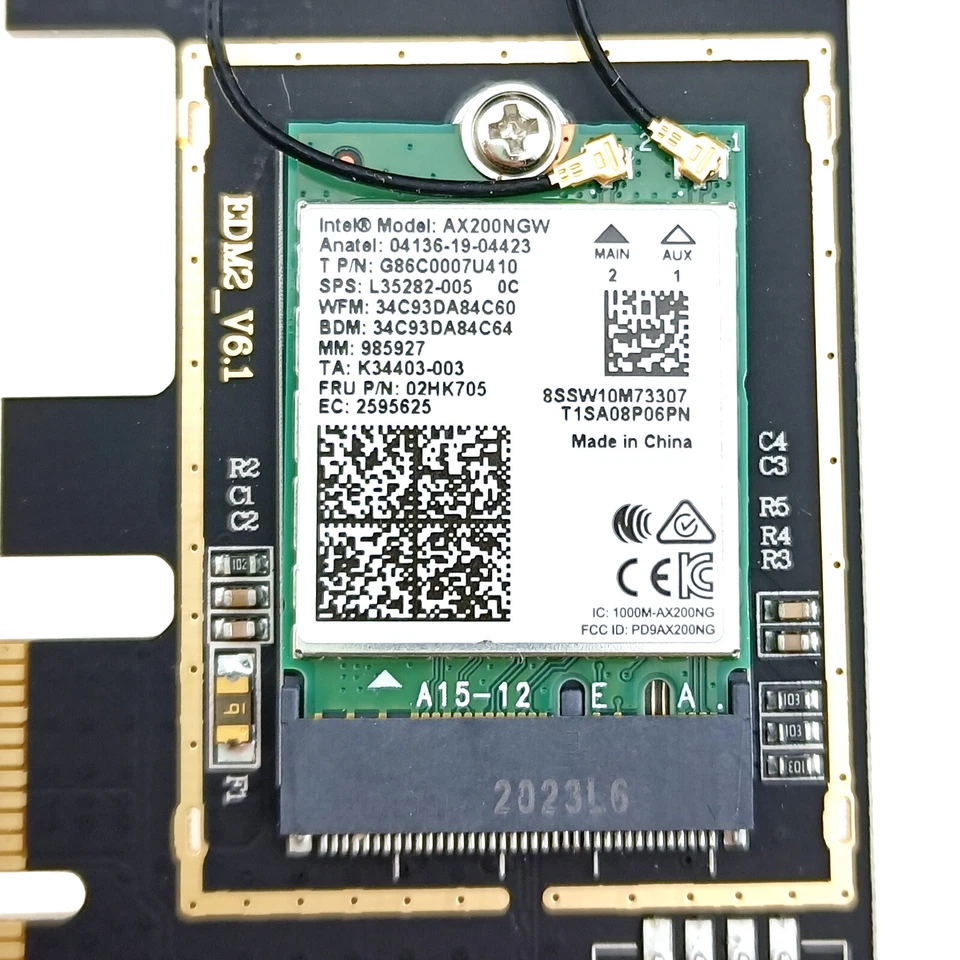 AX200 WiFi 6 Bluetooth PCIe Desktop Wireless Adapter Windows 10 11 Card 3000Mbps - Image 2 of 4