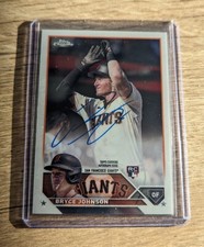 2023 Topps Chrome Bryce Johnson RC Auto San Francisco Giants