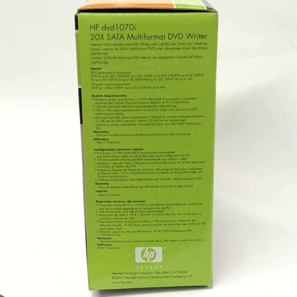 HP DVD1070i 20X SATA Multiformat DVD Writer New Hewlett Packard DVD-R DVDRW CDR - Image 2 of 4
