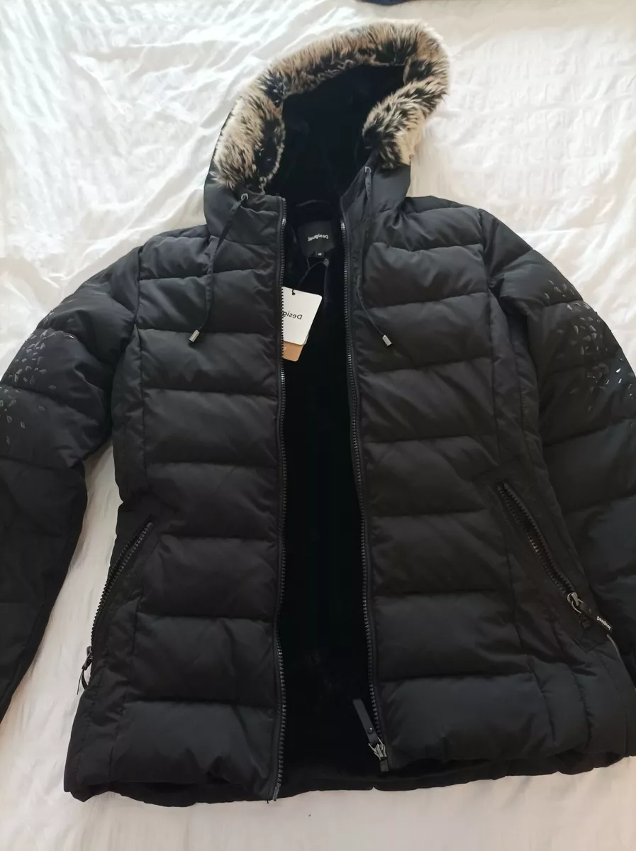 winter black women jacket designer brand New Desigual with labels