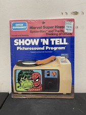 Marvel Super Heroes VTG 1982 Show ‘N Tell Record DC Disney Hulk Spider-Man Kids!