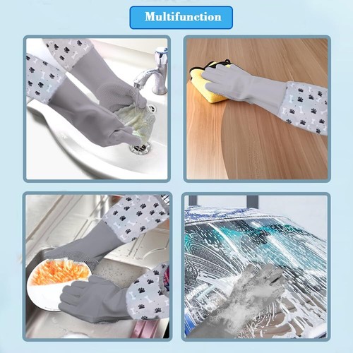 1 Pair Pet Grooming Gloves Hair Remover Dog Washing Gloves for Cats Dogs Rabbits - Bild 2 von 6