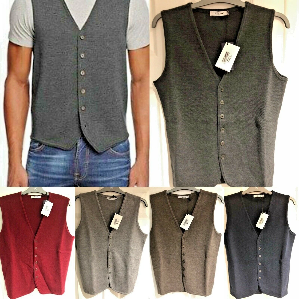 Merino wool shop waistcoat mens