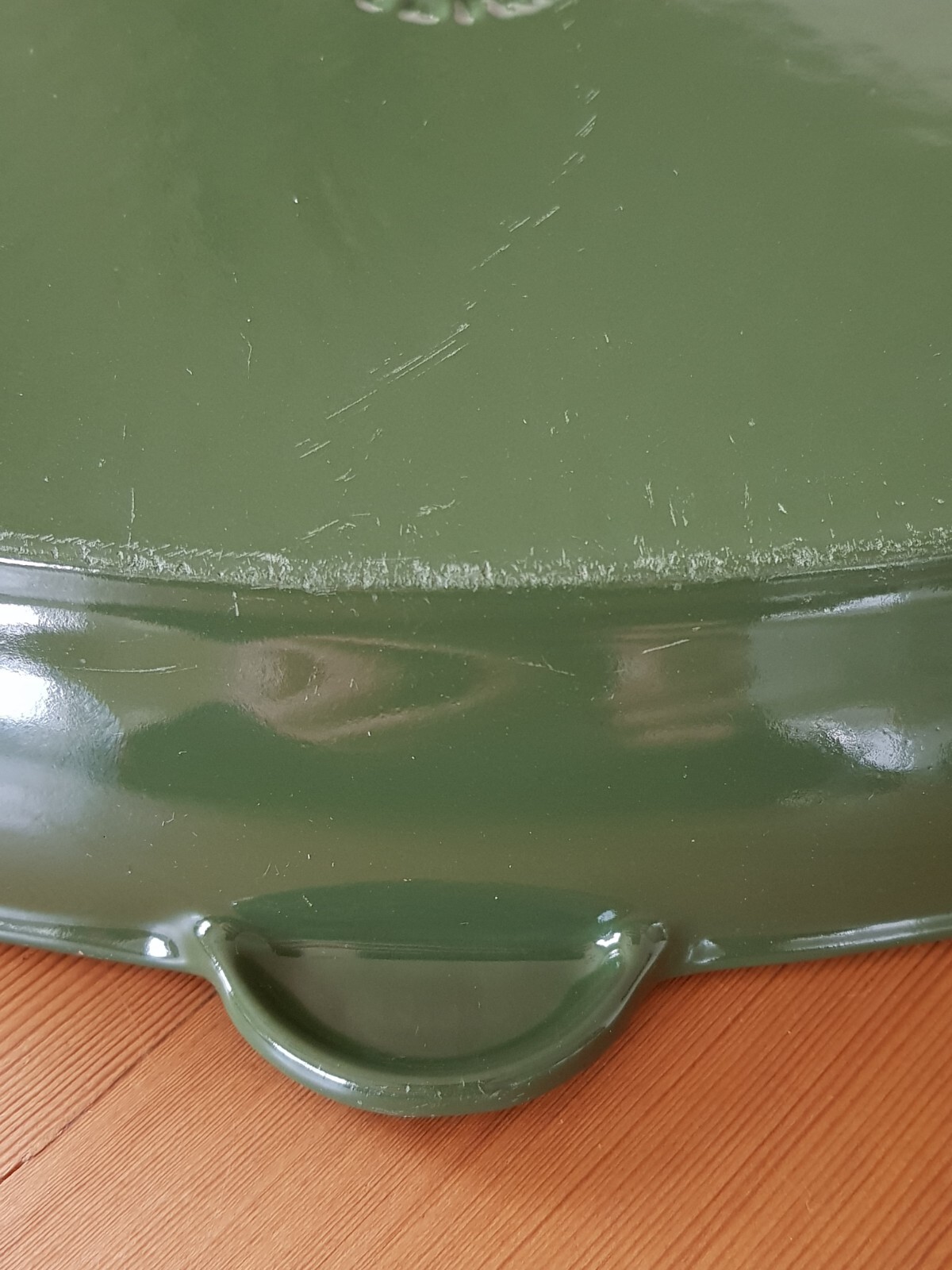 LE CREUSET Ribbed Griddle Pan 26cm French Green Enamelled Cast Iron