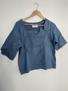 Balenciaga Primavera 2002 azul-petróleo Verde Patchwork Moletom Cubista Top ghesquiere M | eBay