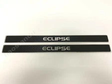 2pc ECLIPSE Stainless Steel Door Sills Plate Scuff Protection Plates CarbonStyle