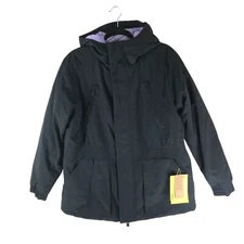 All In Motion Snow Sport Jacket Black Water & Wind Resistant Warm Insulated XS