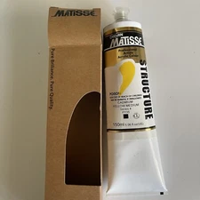 Matisse Heavy Body Acrylic Cad Yellow Med High Viscosity Acrylics - 148 ml Tube