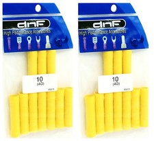  20 PACK YELLOW 4 AWG VINYL 100 COPPER BUTT CONNECTORS CRIMP CONNECTION