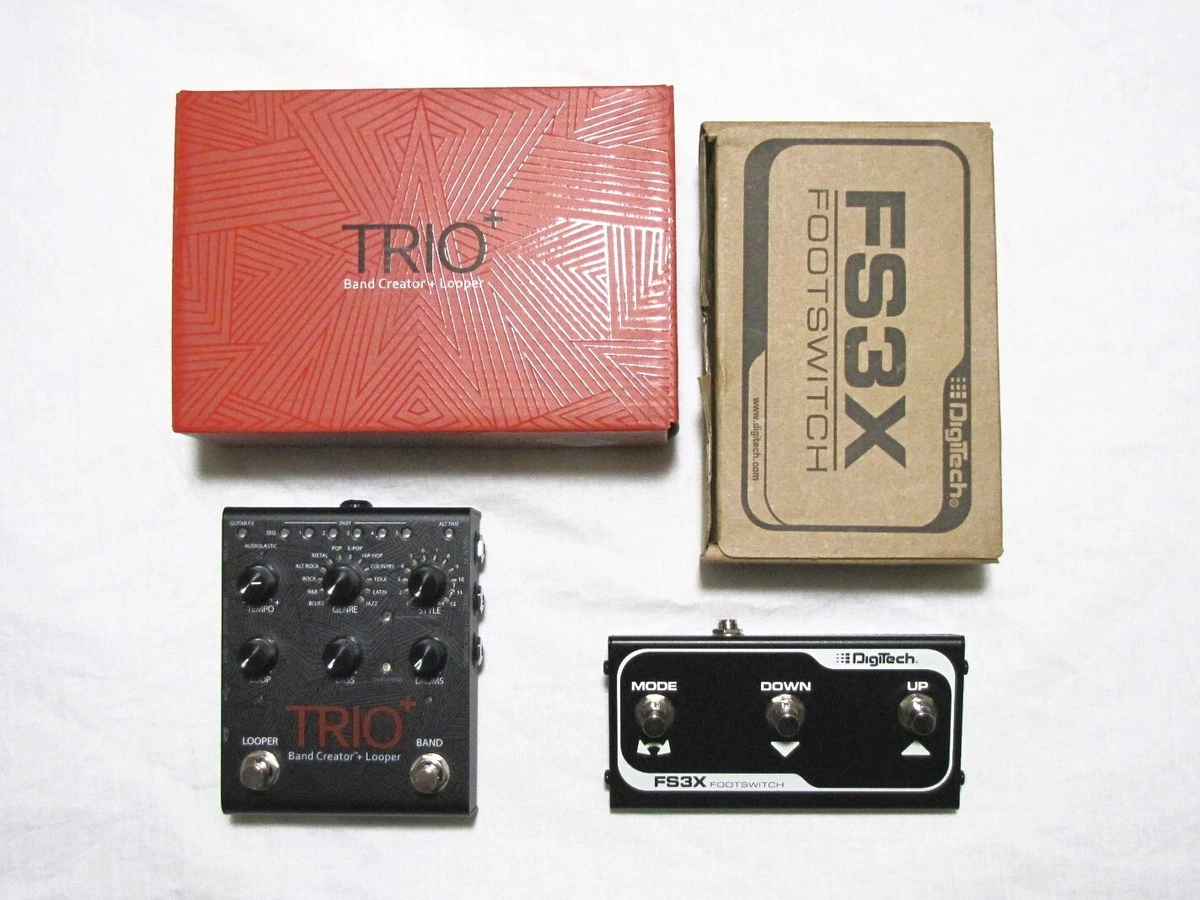 Used DigiTech Trio+ Band Creator Plus Looper Guitar Pedal w/ FS3X Footswitch