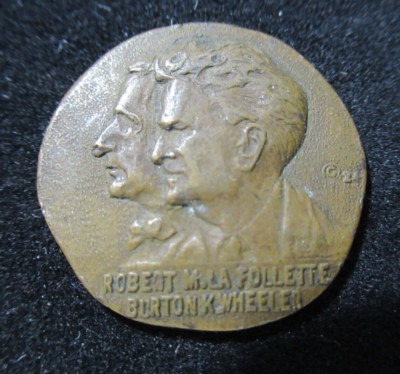 1924 Presidential Election, Robert La Follette Medal, Progressive Party