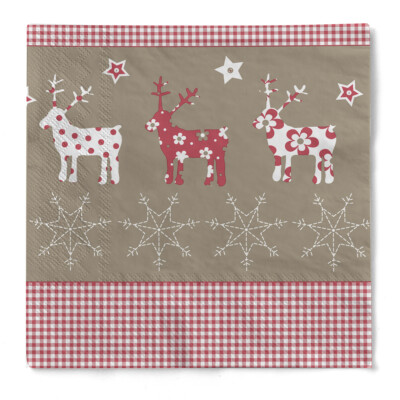 Serviette ''Christmas at Home'' aus Tissue 3-lagig, 40 x 40 cm, 20 Stück