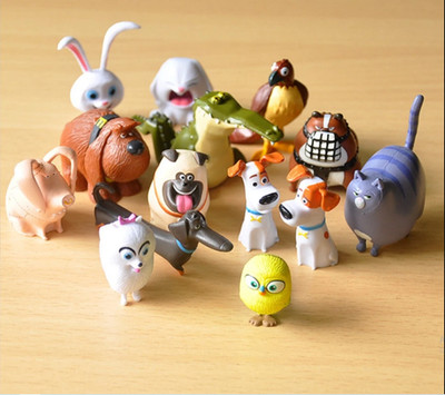 14pcs Secret Life of Pets PVC Figures - Rabbit, Dog, Cat Action Toys Xmas Gift