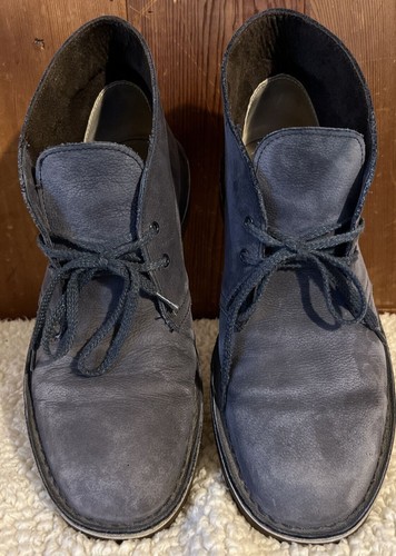Clarks Originals Desert Blue Suede Chukka Ankle Boots Mens US 9 M Lace-Up Casual - Picture 3 of 7