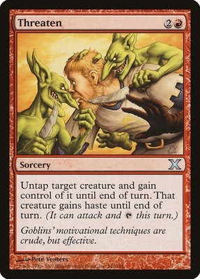 MTG Magic the Gathering Threaten (242/514) Tenth Edition LP