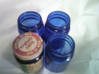 Antique Vicks Vaporub 3.5 inch Cobalt Blue Bottles Set of 4 — photo 4